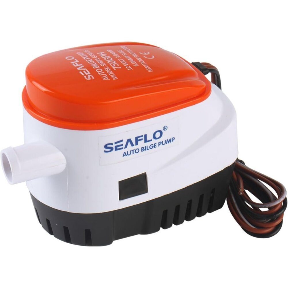 06-Series Automatic Bilge Pump - 12V DC, 750 GPH, Built-In Float Switch, Fully S